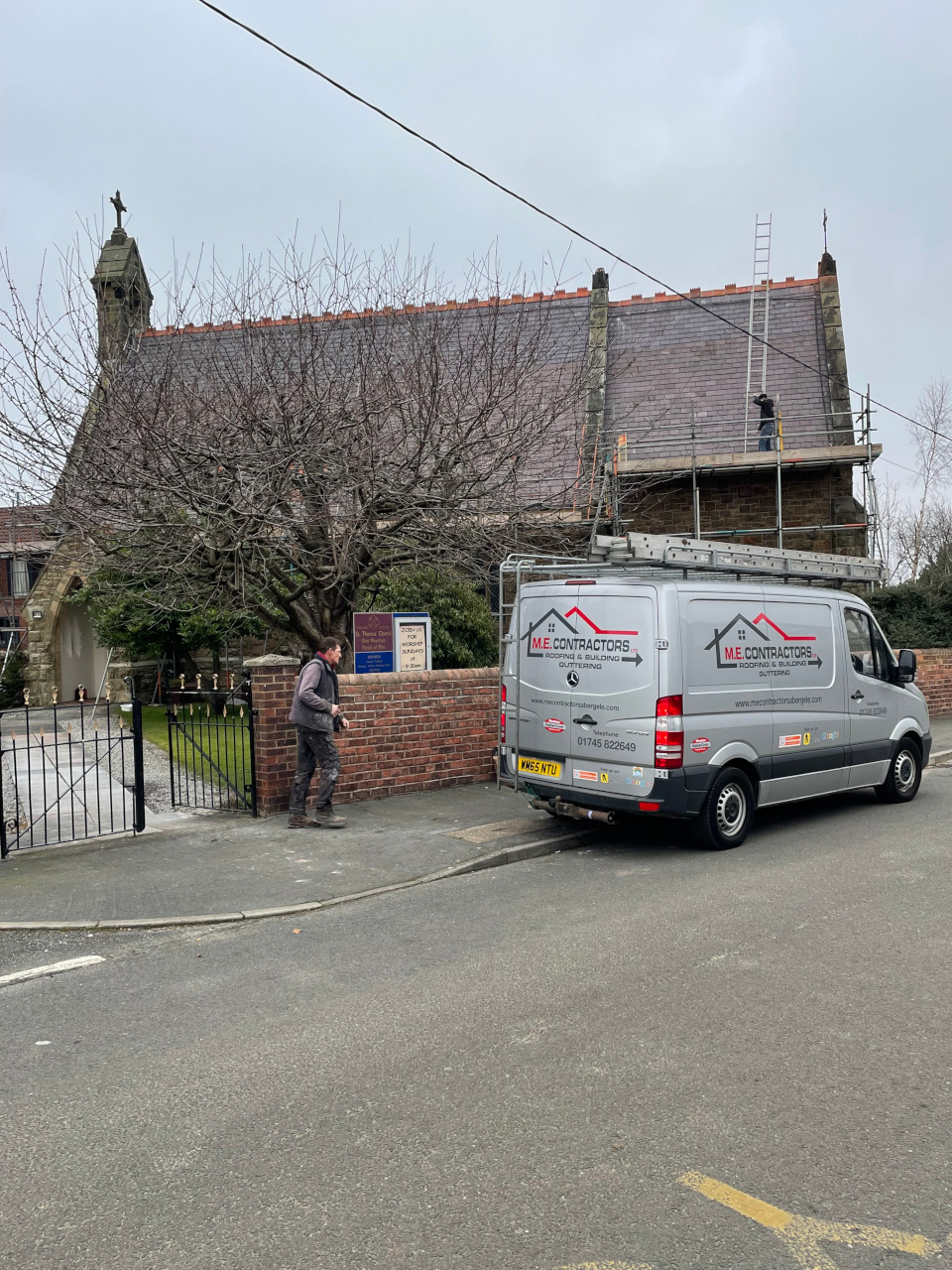 Roof repairs for churches in North Wales.